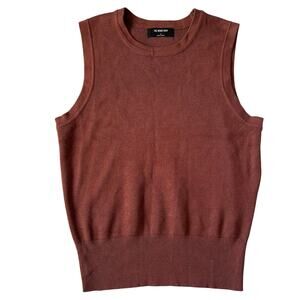 The WorkShop Women's Lightweight Ribbed Sleeveless Sweater Vest S Small